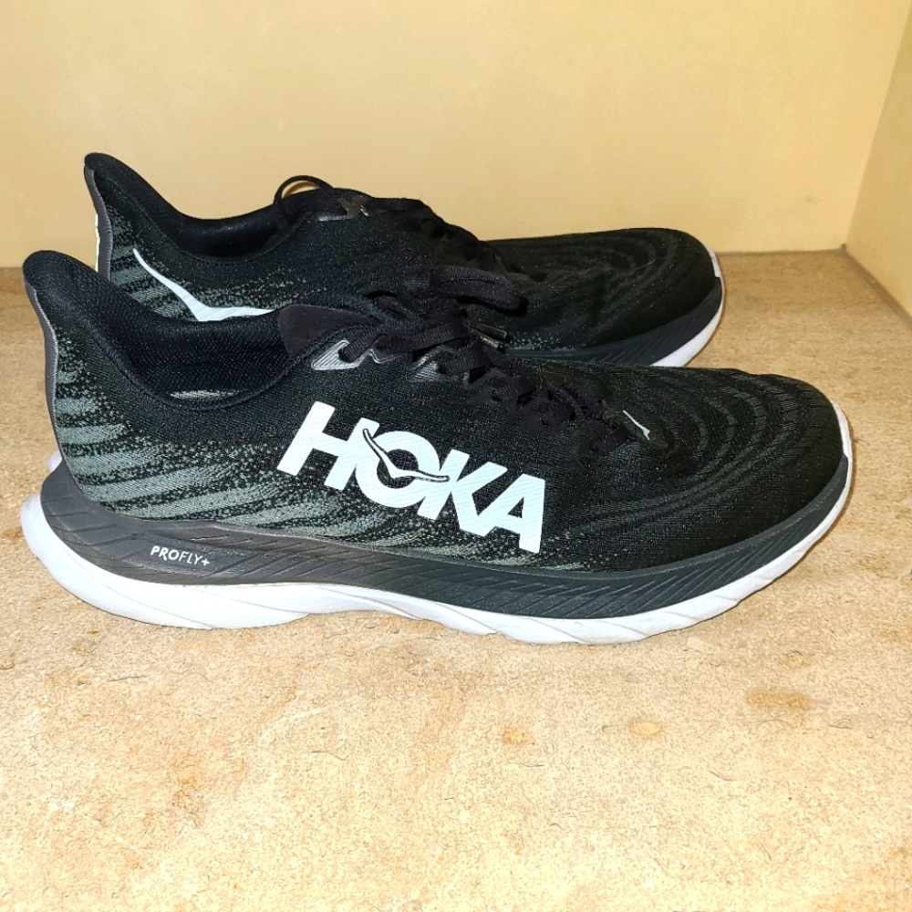 HOKA One Mach 5 Black White Running Sneakers Men 13 D